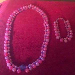 homemade necklace and bracelet set